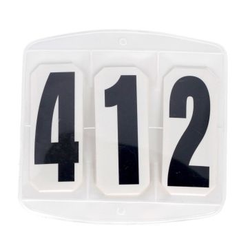 Numer konkursowy 3-cyfrowy mocowany na rzep Covalliero