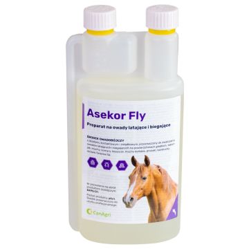 Preparat na owady latające i biegające ASEKOR FLY, bezbarwny, 1000 ml 