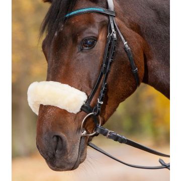 Futerko na nachrapnik/naczółek ze skóry jagnięcej