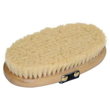 Szczotka dla konia Brush&Co, ze szlufką, bardzo miękka, drewniana, 14 cm