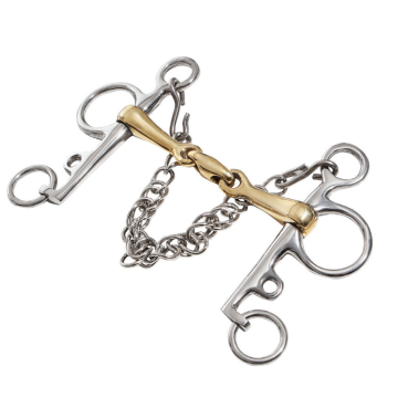 Wędzidło pelham podwójnie łamane - anatomiczne pełne START